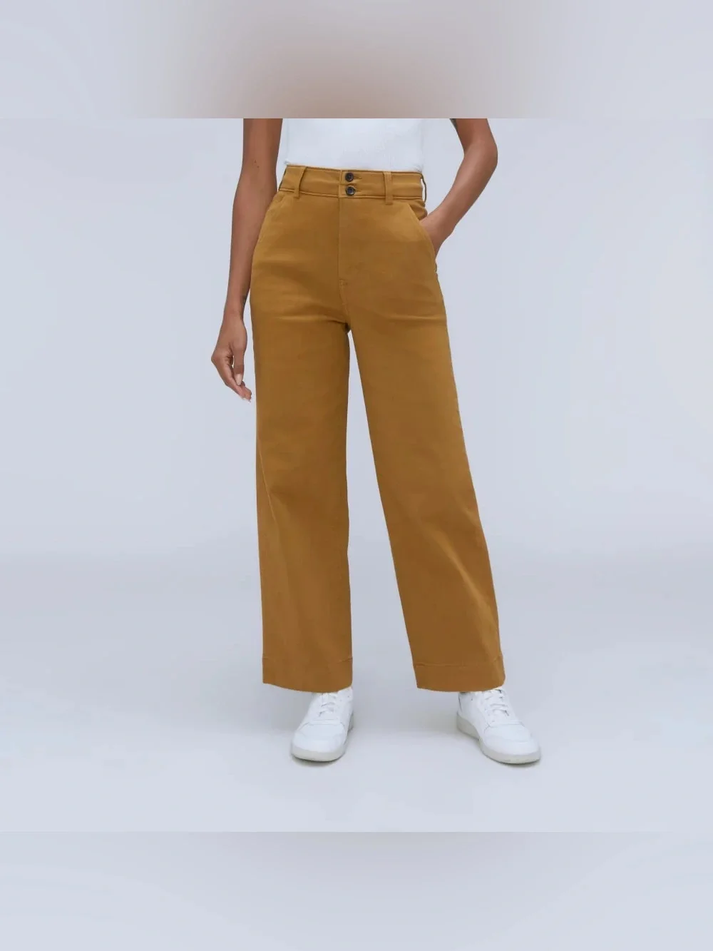 Everlane Tapenade The Organic Wide Leg Crop 2.0 Pants Size 6 Buyer Favorite - Picture 1 of 16